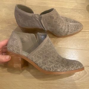Neutral booties with cut outs